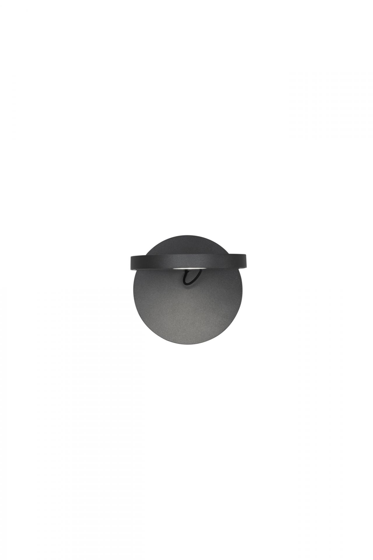 Anthrazitgraue Demetra Faretto Wandleuchte von Artemide, modernes Design für indirekte Beleuchtung im Innenbereich.